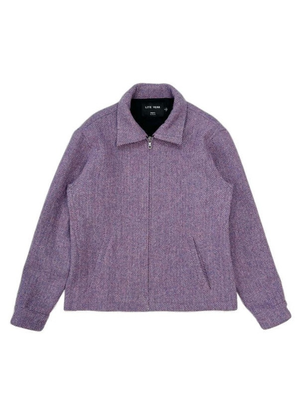 Light Year EISENHOWER JACKET Wool Purple Pink Blue Zip Jacket Size Medium